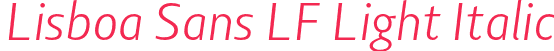 Lisboa Sans LF Light Italic